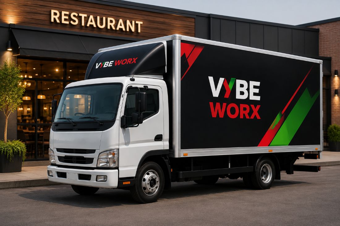 Vybe Worx branded wholesale delivery truck